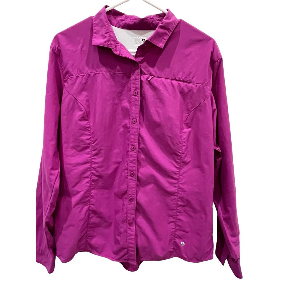 Mountain Hardwear Women's Magenta Button-Up Outdoor Shirt